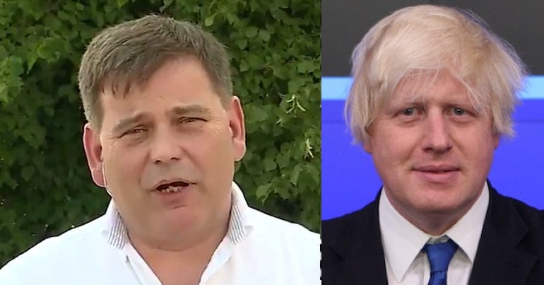 Andrew Bridgen and Boris Johnson