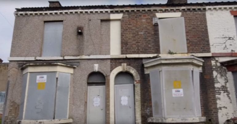 Boarded up houses