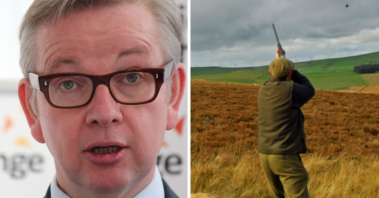 Michael Gove and a grouse shooter