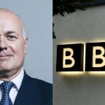 Iain Duncan Smith and BBC logo