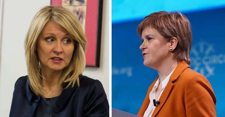 Esther McVey and Nicola Sturgeon