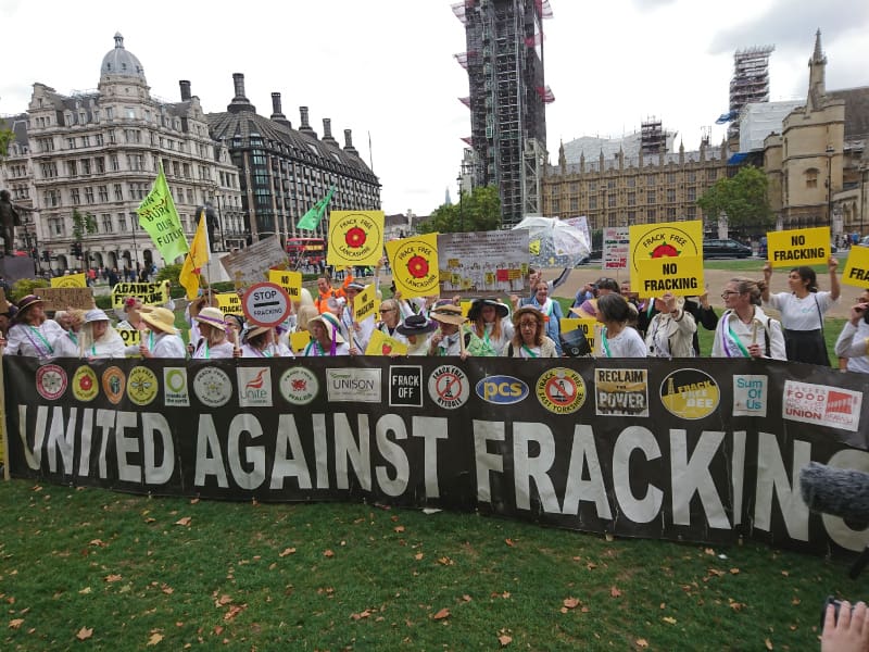United against fracking banner 