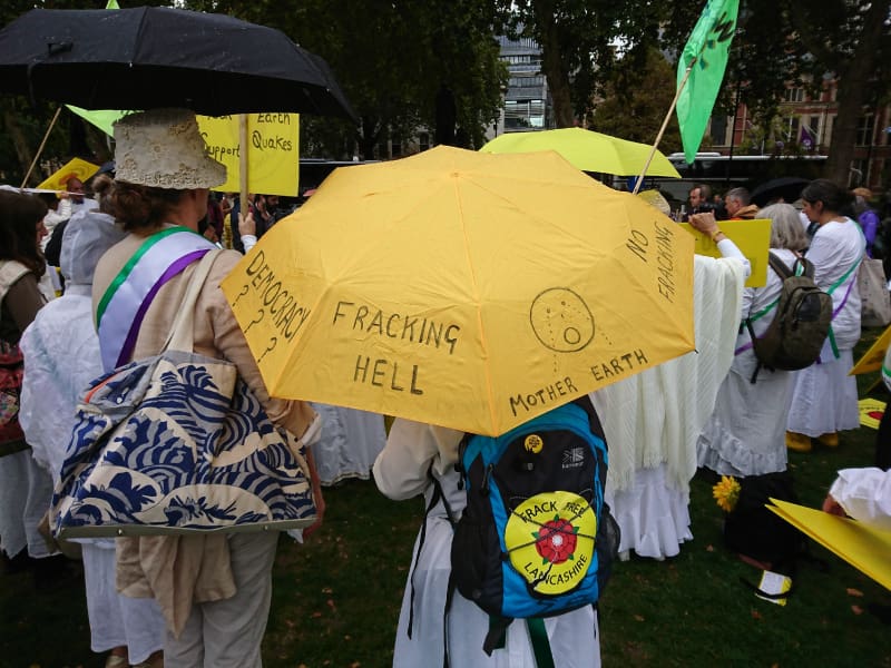 An anti fracking umbrella 