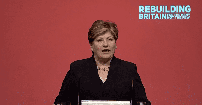 Emily Thornberry speaking at the Labour annual conference, 2018
