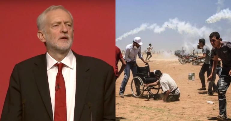 Jeremy Corbyn and violence in Gaza