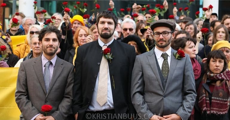 Anti-fracking peaceful protest campaigners outside court