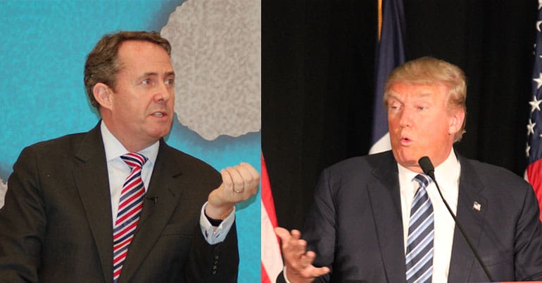 Liam Fox and Donald Trump