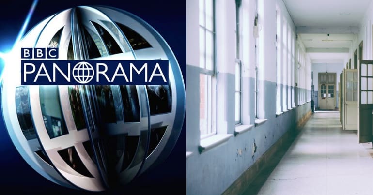 Panorama logo, school corridor