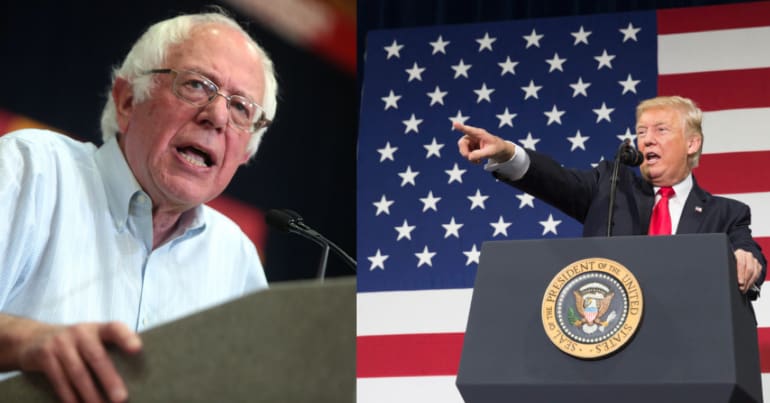 Sanders has attacked Trump for his record on workers' rights.