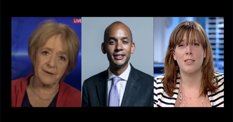 Margaret Hodge, Chuka Umunna and Jess Phillips