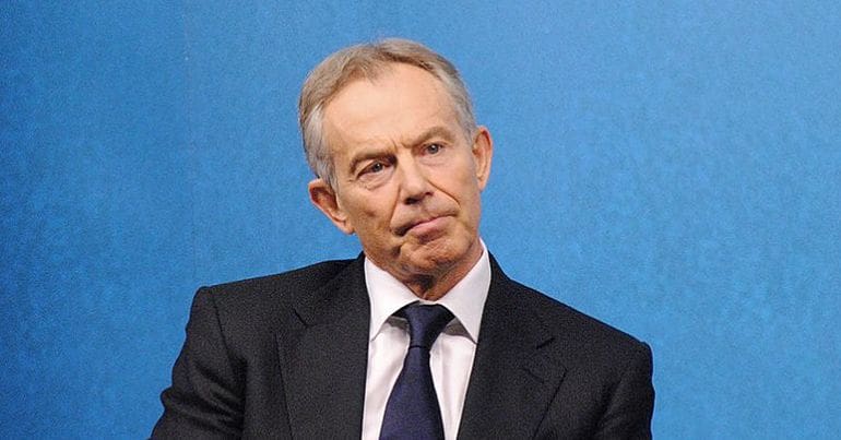 Image of Tony Blair, taken in 2012