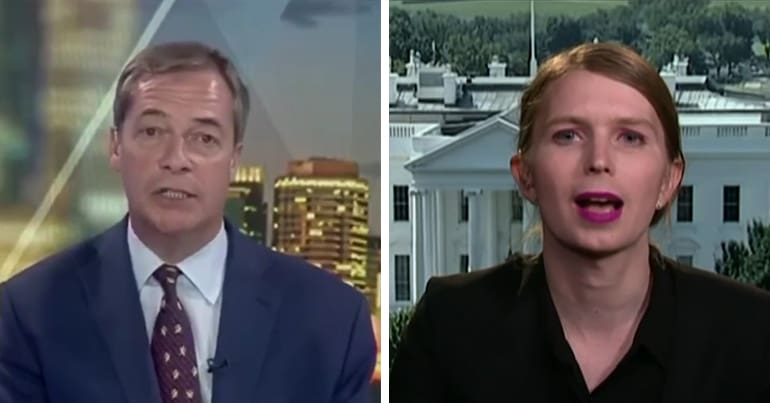 Nigel Farage and Chelsea Manning