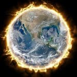 Burning planet earth