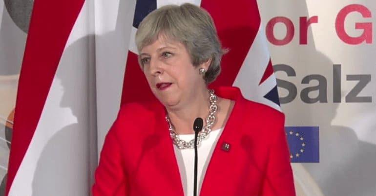 Theresa May at press conference