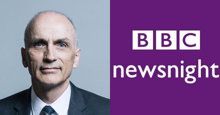 Chris Williamson and newsnight logo