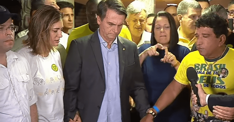 Jair Bolsonaro, after winning the Brazilian president election on 28 October 2018