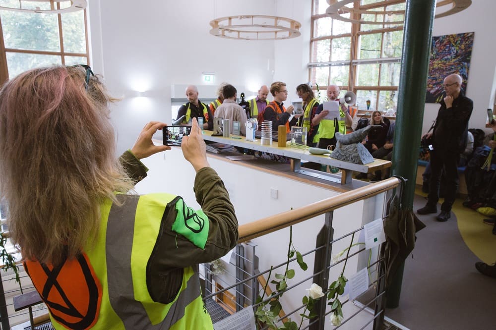 Activists in the Greenpeace office