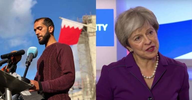 Ali Mushaima and Theresa May