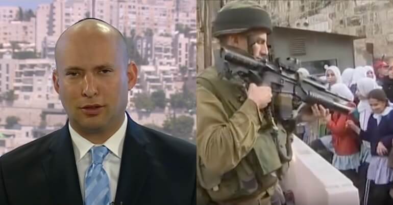 Bennet (Left) Israeli soldier (Right)