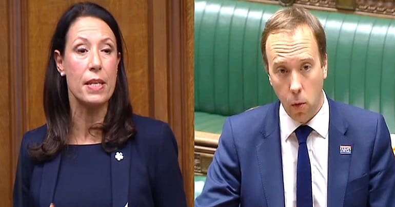 Debbie Abrahams and Matt Hancock