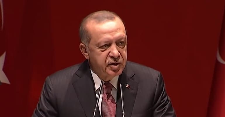 Erdogan on podium speaking to parliament 770 403 Turkey