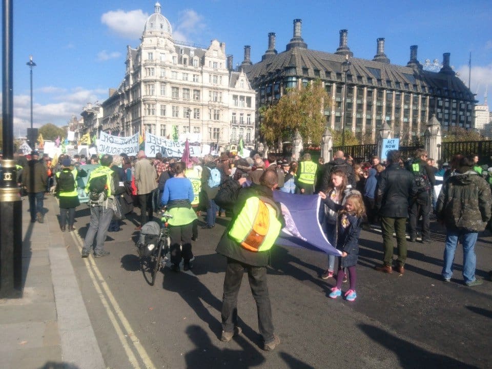 Extinction Rebellion doing a road block