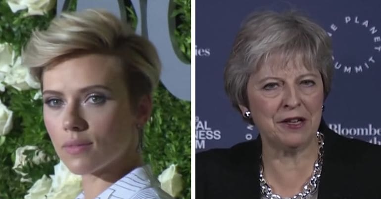 Scarlett Johansson and Theresa May