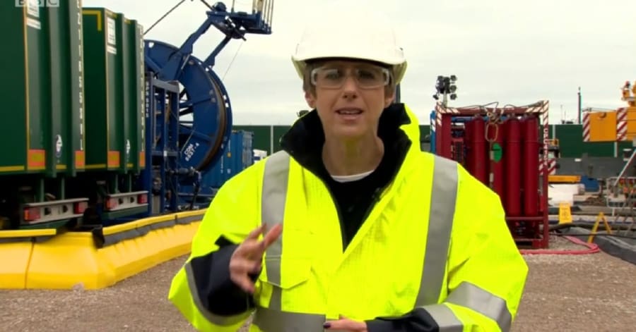 Judith Moritz at Cuadrilla site for BBC fracking report