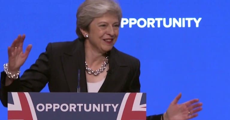 Theresa May 'dancing'