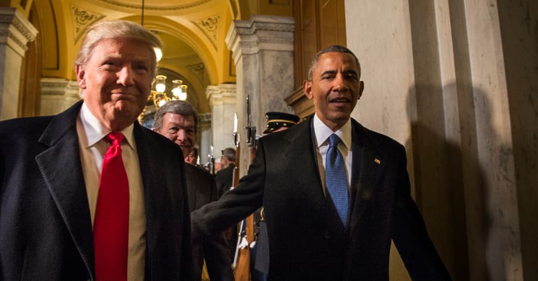 Donald Trump and Barack Obama