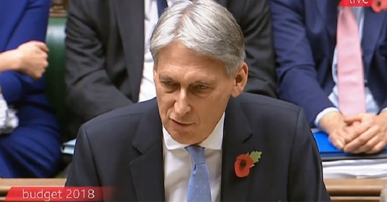 Philip Hammond during the budget