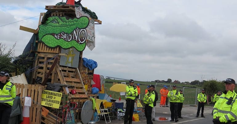 Reclaim the power protest at Preston New Road