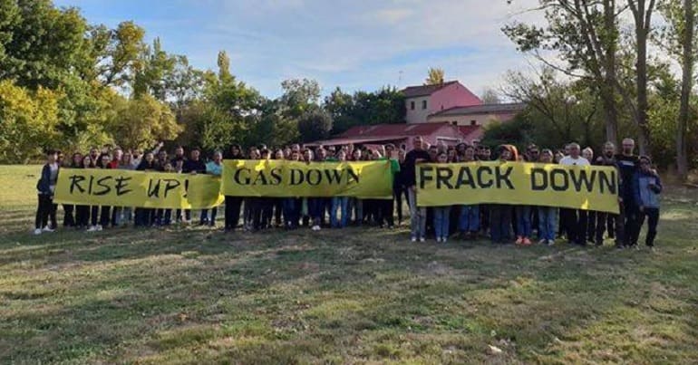 A fracking protest in Spain