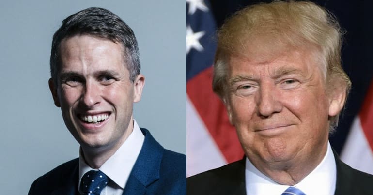 Gavin Williamson and Donald Trump