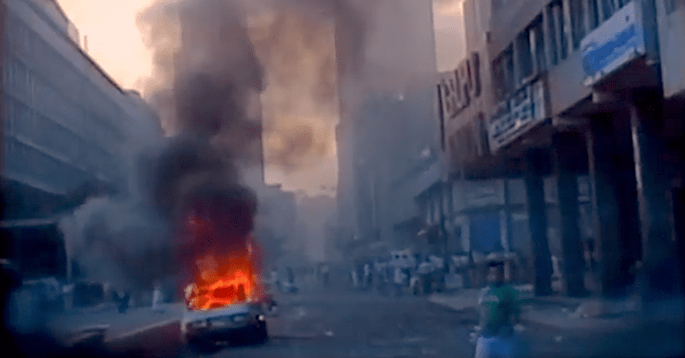 An image from past violence in Venezuela, 1989