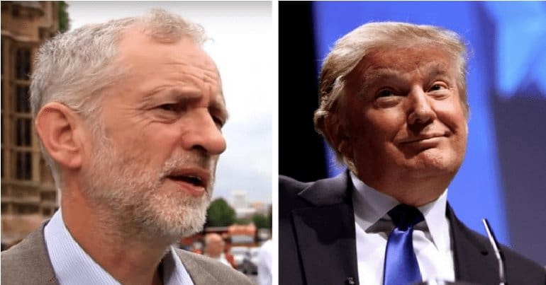 Jeremy Corbyn and Donald Trump