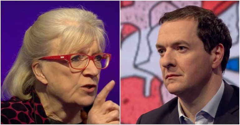 Guardian Columnist Polly Toynbee challenges ex chancellor, George Osborne, for his record in government on BBC Newsnight