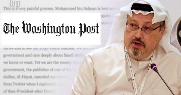 Khashoggi and Washington Post logo