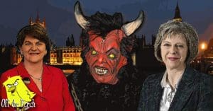 Arlene Foster, Satan, and Theresa May
