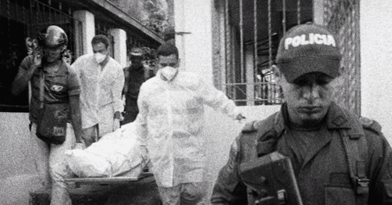 A still image from a Human Rights Watch video detailing killings in Buenventura, published in 2015