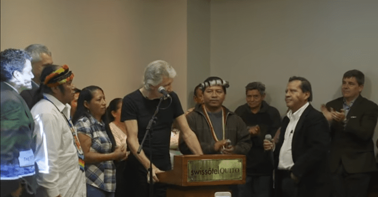 Roger Waters in Ecuador, November 2018.