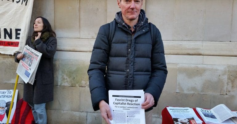 Anti-fascist Demo - International Bolshevik Tendency stand - 1500 x 843