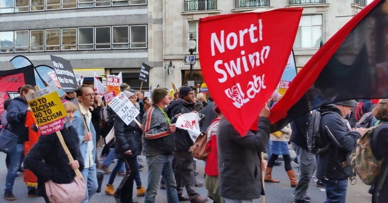 Anti-fascist Demo - North Swindon Labour Banner x 1500 x 843