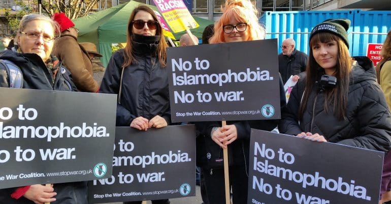 Anti-fascist Demo - Say no to Islamophobia - 1500 x 843