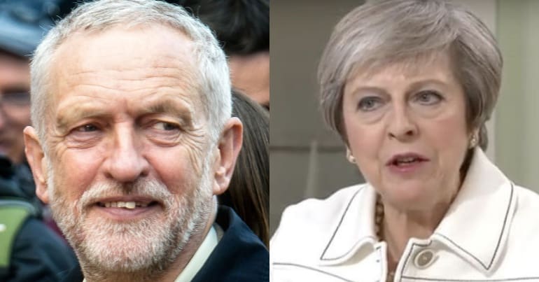 Jeremy Corbyn and Theresa May