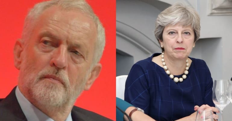 Jeremy Corbyn and Theresa May