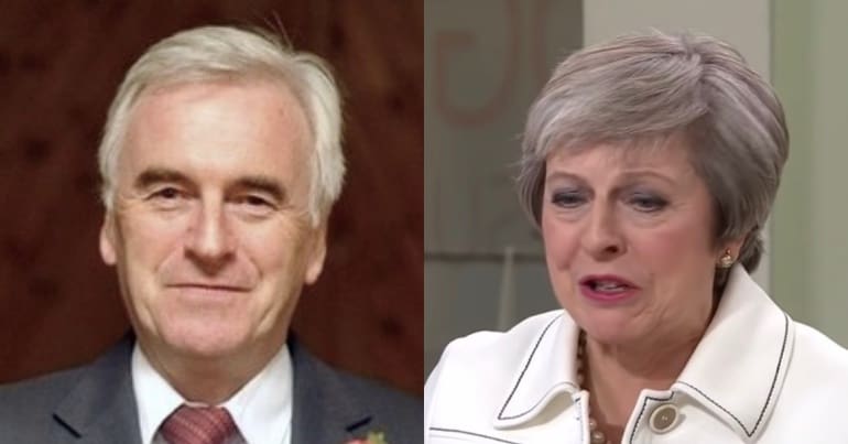 John McDonnell and Theresa May