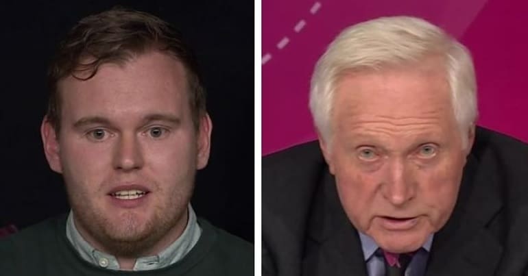 Question Time audience member and David Dimbleby