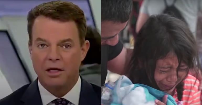 Shep Smith and a crying child from Central America