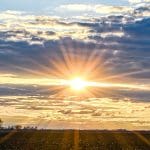 Sun visible through clouds